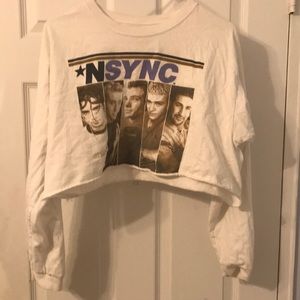 *NSYNC Cropped Long Sleeve Shirt